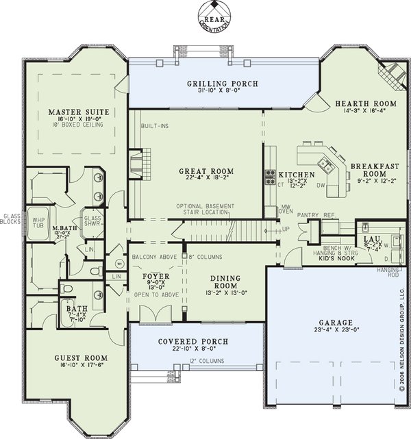 House Design - Country Floor Plan - Main Floor Plan #17-3283