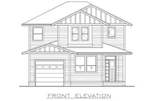 Exterior - Front Elevation 3 for Farmhouse House Plan #1100-50 - 3 bed, 2.5 bath