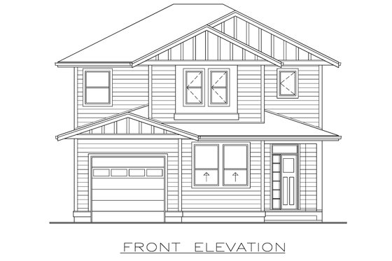Exterior - Front Elevation 3 for Farmhouse House Plan #1100-50 - 3 bed, 2.5 bath