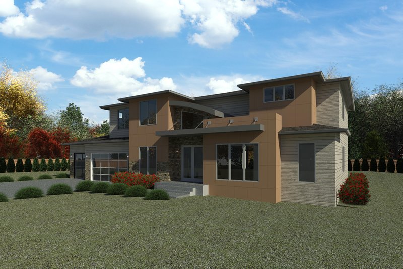 Dream House Plan - Exterior - Rear Elevation for Contemporary House Plan #1066-116 - 5 bed, 3.5 bath