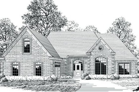 Exterior - Front Elevation for Traditional House Plan #424-304 - 3 bed, 2 bath