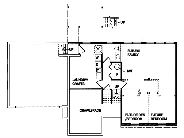 Traditional Floor Plan - Lower Floor Plan #47-343