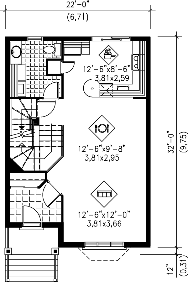Traditional Floor Plan - Main Floor Plan #25-288