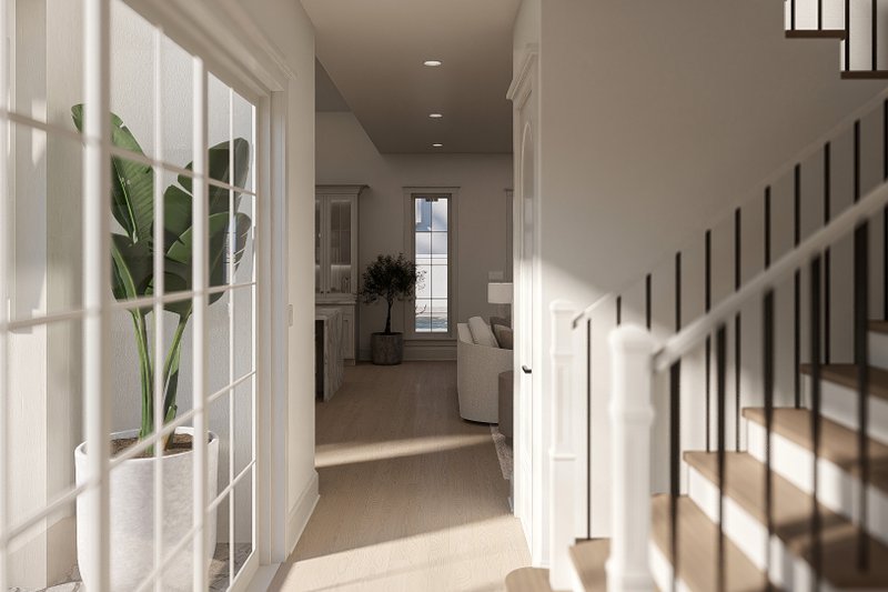 House Blueprint - Interior - Entry for Beach House Plan #455-760 - 3 bed, 2.5 bath