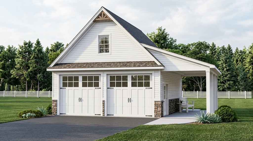 Exterior - Front Elevation 2 for Country House Plan #1064-240, 0.5 bath