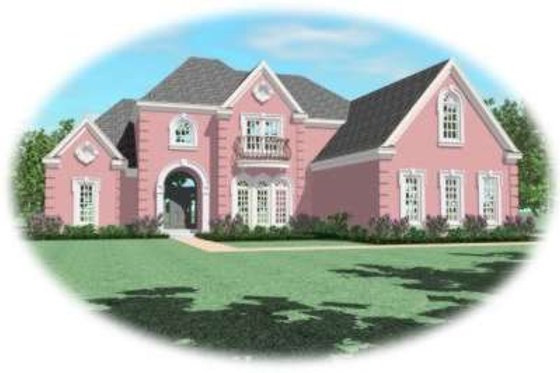 Exterior - Front Elevation for European House Plan #81-1249 - 3 bed, 3.5 bath