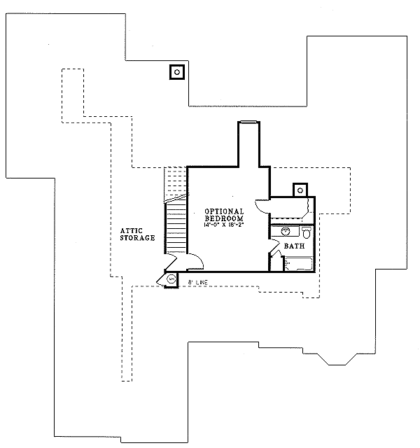 House Blueprint - European Floor Plan - Upper Floor Plan #17-171