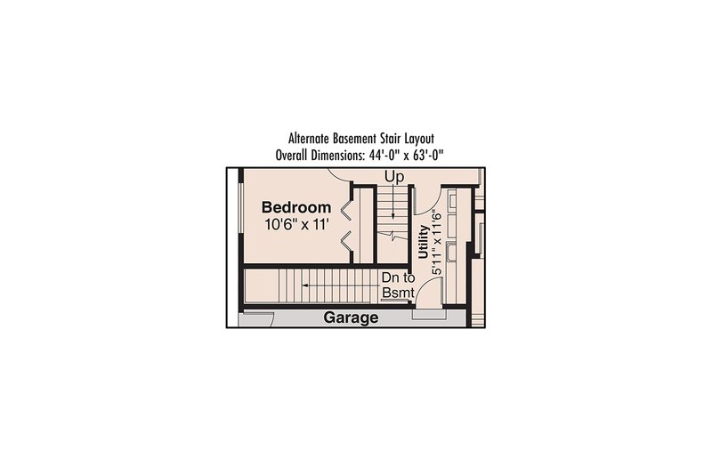 House Design - Floor Plan - Other Floor for Ranch House Plan #124-879 - 3 bed, 2 bath