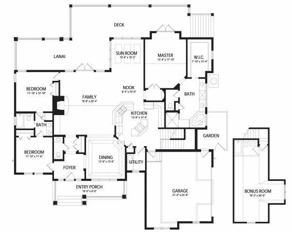 Dream House Plan - European Floor Plan - Main Floor Plan #417-239