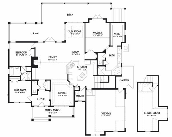 European Style House Plan - 3 Beds 2.5 Baths 2326 Sq/Ft Plan #417-239 ...