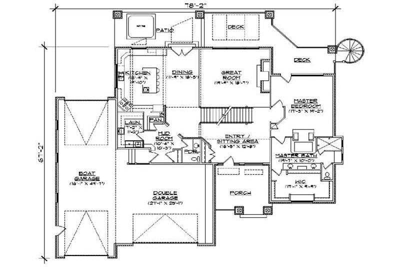 Home Plan - Floor Plan - Main Floor House Plan #5-461 - 4 bed, 4 bath