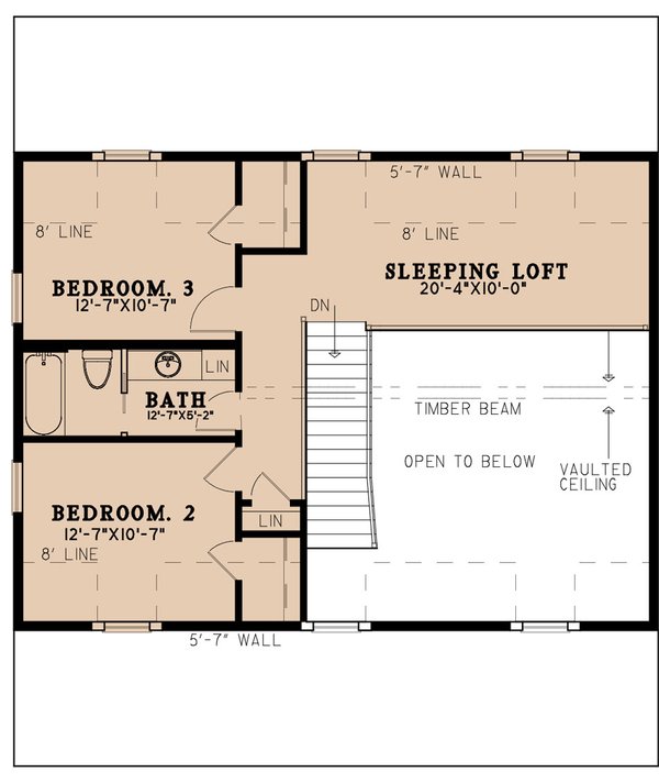 Country Floor Plan - Upper Floor Plan #923-267