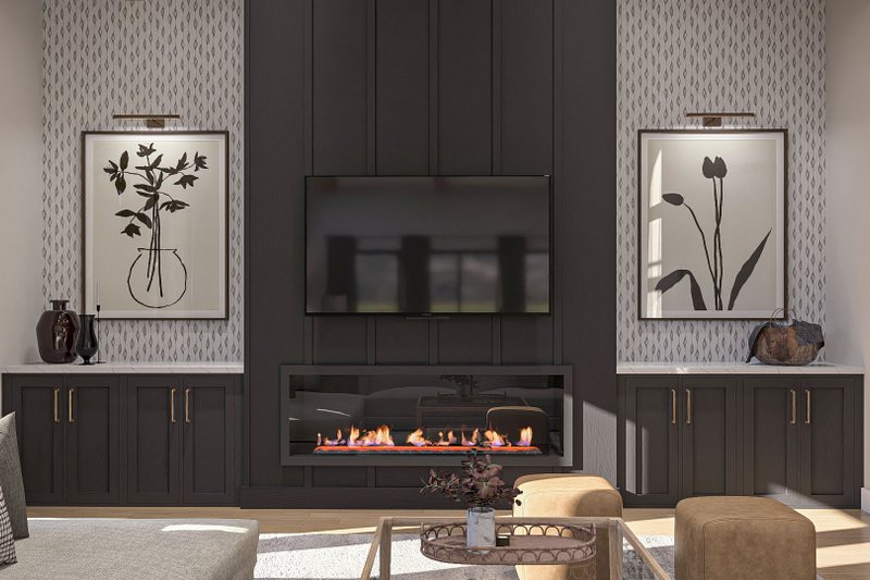 House Plan Design - Interior - Family Room for Barndominium House Plan #455-334 - 3 bed, 2.5 bath