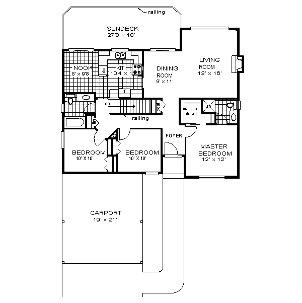 Home Plan - Ranch Floor Plan - Main Floor Plan #18-160