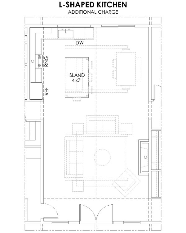 Architectural House Design - Floor Plan - Other Floor 1 for Ranch House Plan #1105-19 - 4 bed, 2 bath