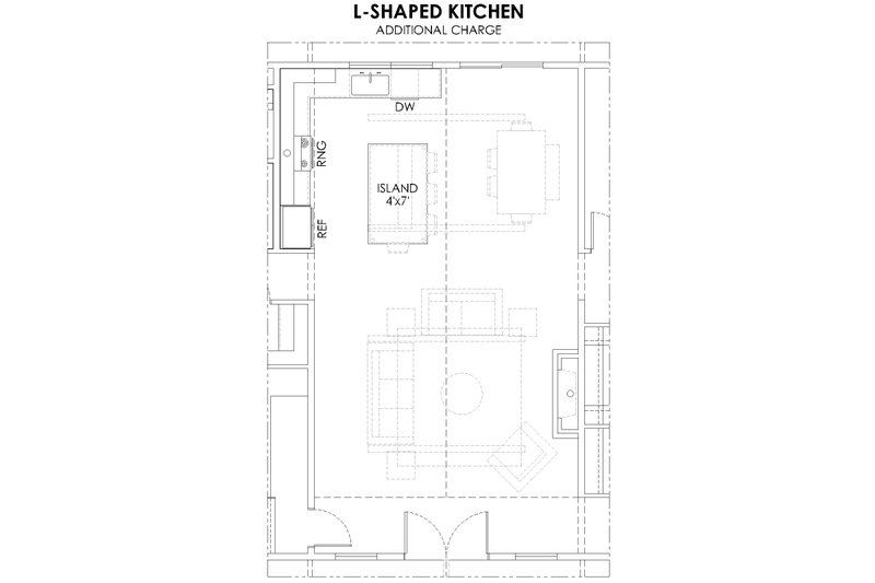 Architectural House Design - Floor Plan - Other Floor 1 for Ranch House Plan #1105-19 - 4 bed, 2 bath