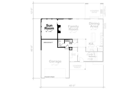 Floor Plan - Other Floor 1 for Contemporary House Plan #20-2476 - 4 bed, 2.5 bath