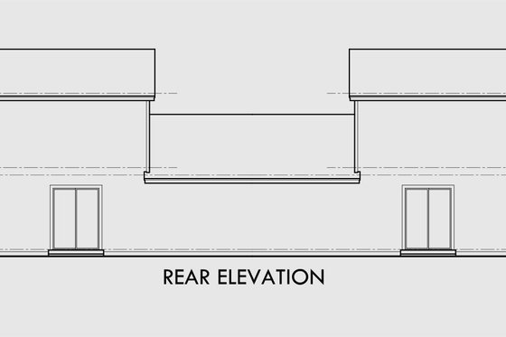 Exterior - Rear Elevation for Traditional House Plan #303-371 - 2 bed, 1.5 bath