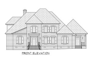 Exterior - Front Elevation 3 for European House Plan #1054-44 - 4 bed, 3.5 bath
