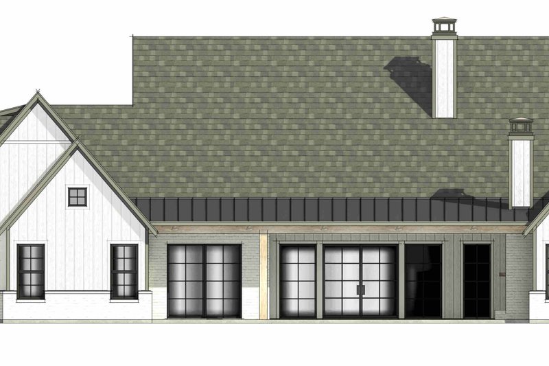 House Plan Design - Exterior - Rear Elevation 1 for Farmhouse House Plan #1096-160 - 4 bed, 4.5 bath
