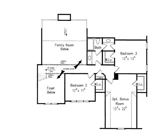 Architectural House Design - Craftsman Floor Plan - Upper Floor Plan #927-3