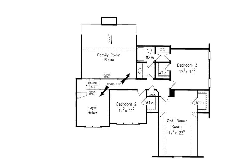 Home Plan - Floor Plan - Upper Floor for Craftsman House Plan #927-3 - 4 bed, 3 bath