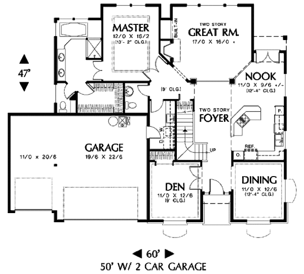 House Plan Design - European Floor Plan - Main Floor Plan #48-337
