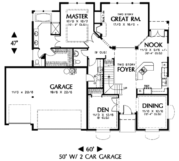 House Blueprint - European Floor Plan - Main Floor Plan #48-337