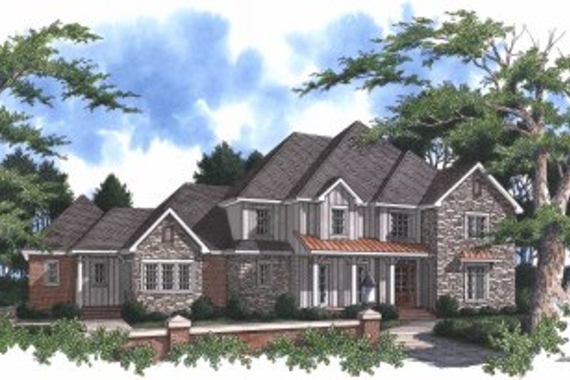 Traditional Style House Plan - 4 Beds 5 Baths 4257 Sq/Ft Plan #37-102