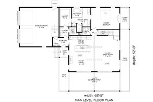 Floor Plan - Main Floor for Country House Plan #932-1106 - 3 bed, 2.5 bath