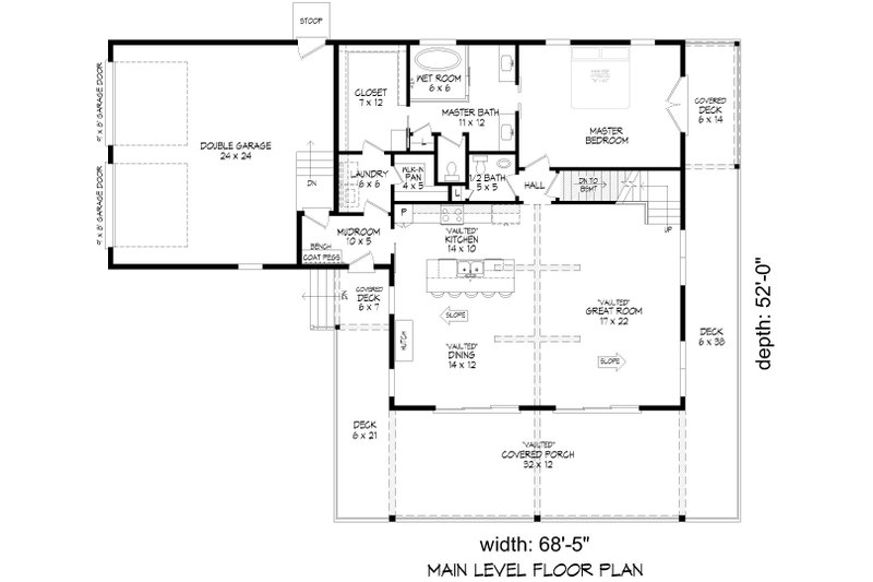 Country Style House Plan - 3 Beds 2.5 Baths 2574 Sq/Ft Plan #932-1106 ...