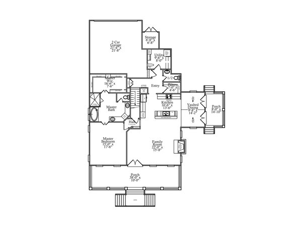 Traditional Floor Plan - Main Floor Plan #69-429