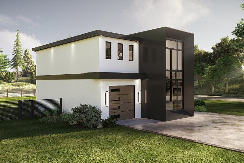 House Plan Design - Exterior - Other Elevation 1 for Modern House Plan #455-733 - 3 bed, 2.5 bath