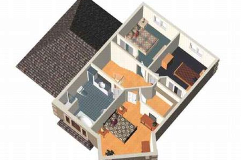 Dream House Plan - Exterior - Other Elevation 1 for European House Plan #25-2003 - 3 bed, 1.5 bath