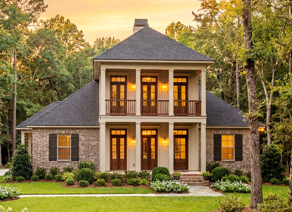 Exterior - Front Elevation 2 for Southern House Plan #406-297 - 3 bed, 2.5 bath