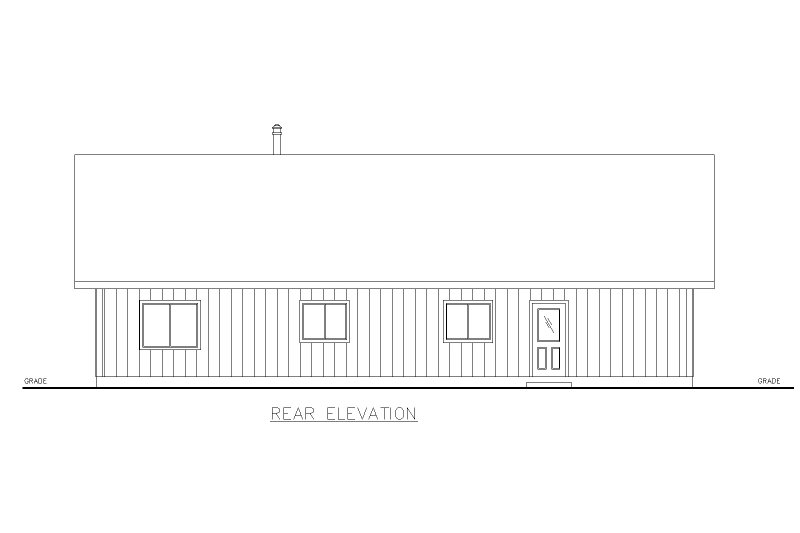 Dream House Plan - Exterior - Rear Elevation for Country House Plan #117-991 - 3 bed, 2 bath