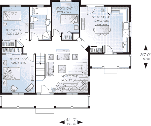 House Blueprint - Country Floor Plan - Main Floor Plan #23-473