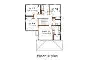 Country Style House Plan - 4 Beds 2.5 Baths 1744 Sq/Ft Plan #79-347 