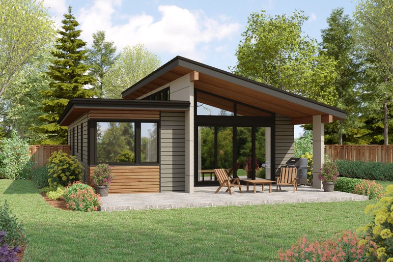 Architectural House Design - Exterior - Rear Elevation for Contemporary House Plan #48-1169 - 3 bed, 2 bath