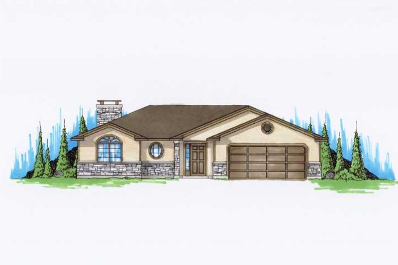 Dream House Plan - Ranch Exterior - Front Elevation Plan #5-231