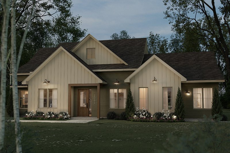 House Blueprint - Ranch Exterior - Front Elevation Plan #23-2837