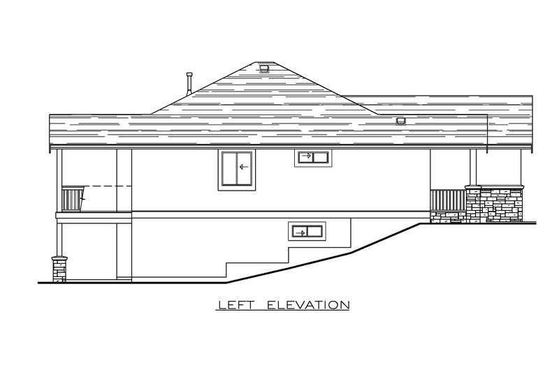 Home Plan - Exterior - Other Elevation for Ranch House Plan #1100-174 - 2 bed, 2 bath