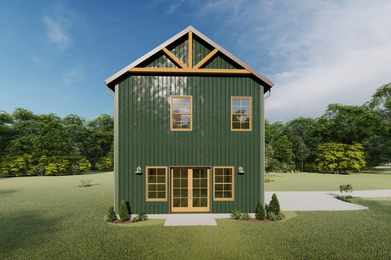 Architectural House Design - Barndominium Exterior - Front Elevation Plan #1092-21