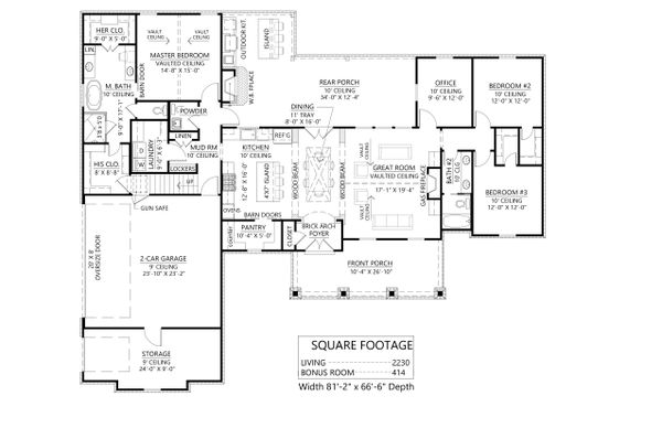 House Plan Design - Farmhouse Floor Plan - Main Floor Plan #1074-42