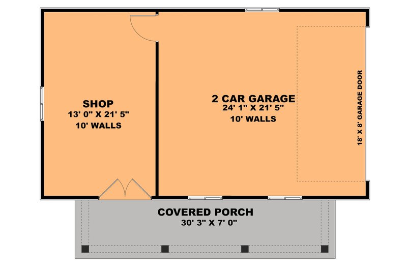 House Plan Design - Floor Plan - Main Floor for Farmhouse House Plan #1111-18, 0 bath