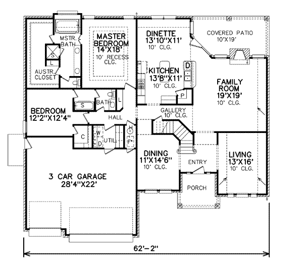 Traditional Floor Plan - Main Floor Plan #65-491