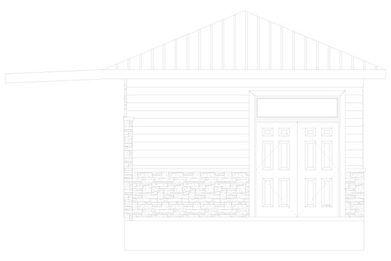 Exterior - Front Elevation 3 for Modern House Plan #1060-111, 1 bath