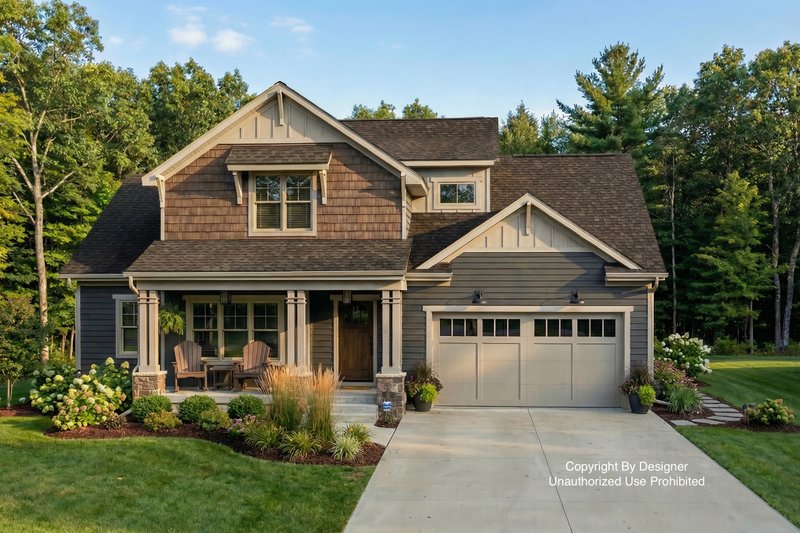 Home Plan - Bungalow Exterior - Front Elevation Plan #51-1361