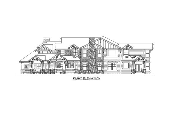 Exterior - Other Elevation 3 for Craftsman House Plan #132-179 - 5 bed, 4.5 bath