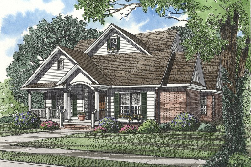 Traditional Style House Plan - 3 Beds 2.5 Baths 2146 Sq/Ft Plan #17 ...